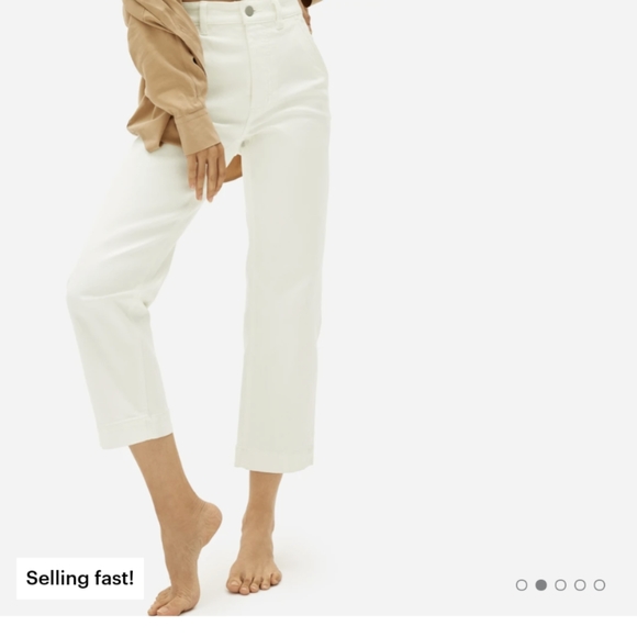 Everlane Straight Leg Crop, 00 short, Sandstone - Picture 2 of 11